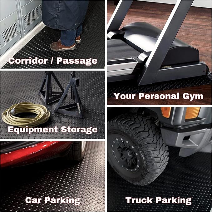 SEAL 4 x 15 Ft Premium Garage Floor Mat, Solid 2.8mm Thickened Black Commercial - Image 6