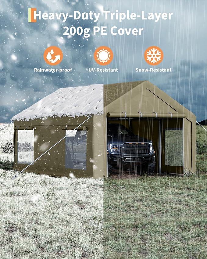 10x20 Ft Carport, Car Port - Image 3