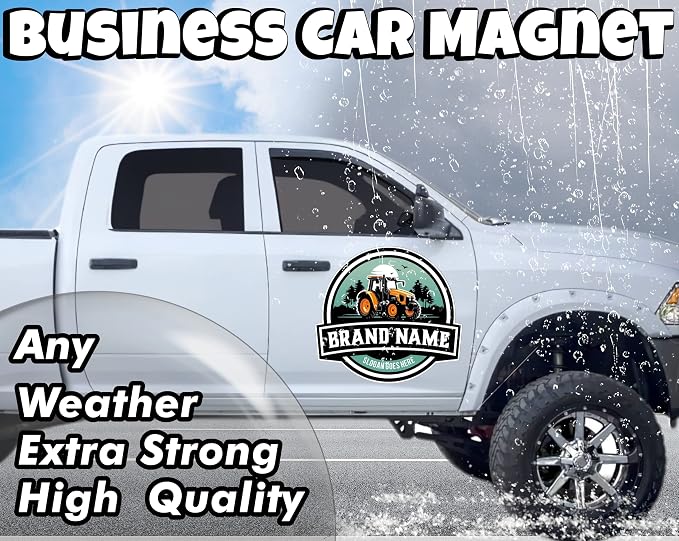 Die Cut Custom Car Magnet Sign | Personalized Logo - Image 6