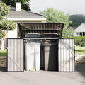 2 Trash Cans Metal Outdoor Storage, 3x6 FT Garbage Bin Storage Shed by RELJOFUM