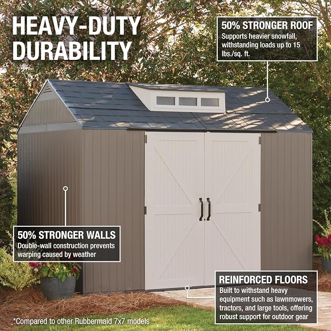 Rubbermaid Extra Large Resin Outdoor Storage Shed - Image 5