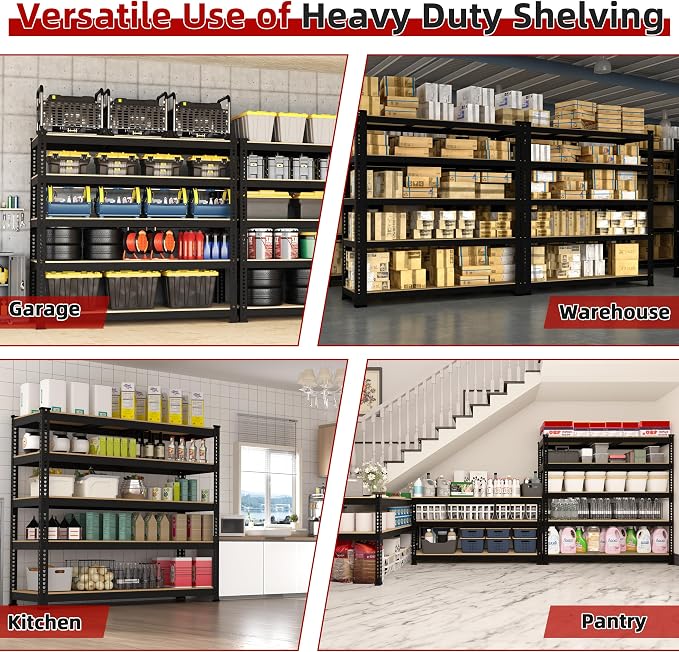 48" W x 24" D x 72" H Adjustable Garage Storage Shelves - Image 7