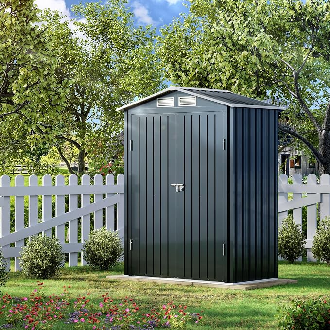 5x3X6.3FT Outdoor Steel Storage Shed - Image 6