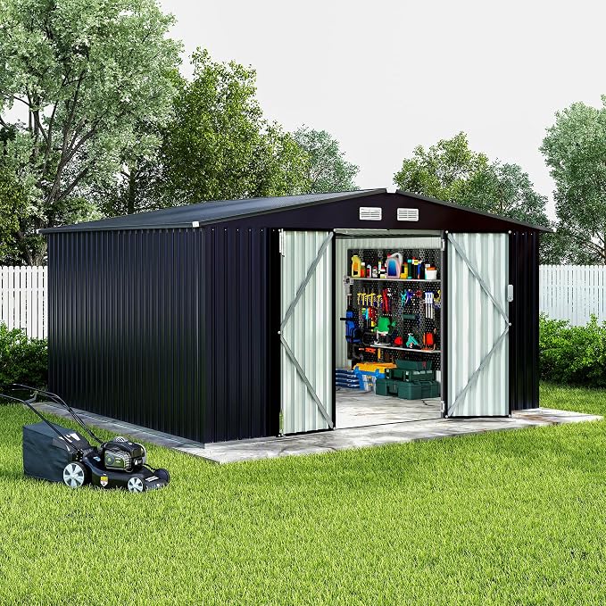 8x10 FT Metal Storage Sheds Outdoor - Image 8